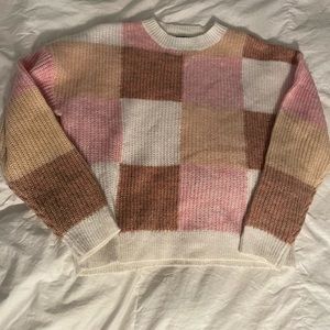 MinkPink Checkered Sweater